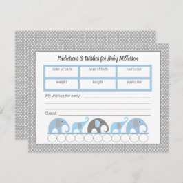 Invitación El juego de las predicciones del elefante azul en