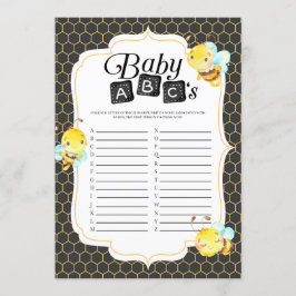 Invitación El juego del Bee Baby Shower Baby ABC