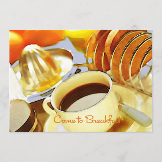 Invitación El jugo y Java vienen desayunar