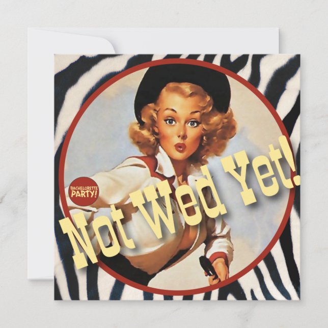 Invitación El Kitsch Bitsch : ¡Cowgirl Todavía No Wed! (Anverso)