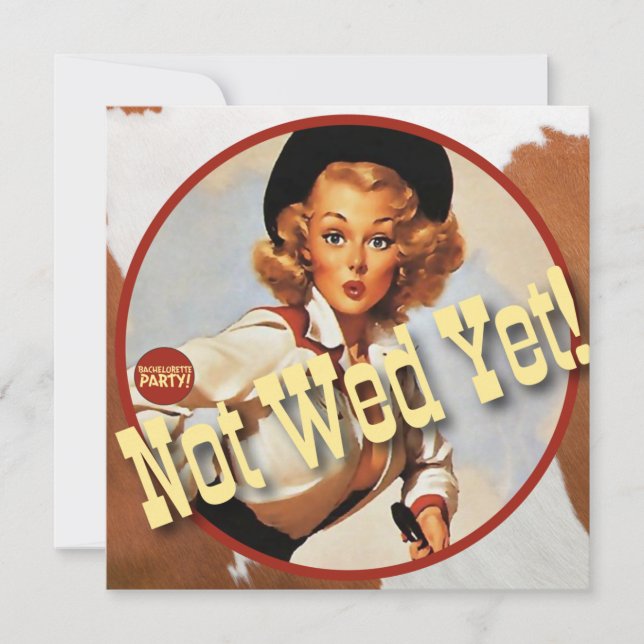 Invitación El Kitsch Bitsch : ¡Cowgirl Todavía No Wed! (Anverso)