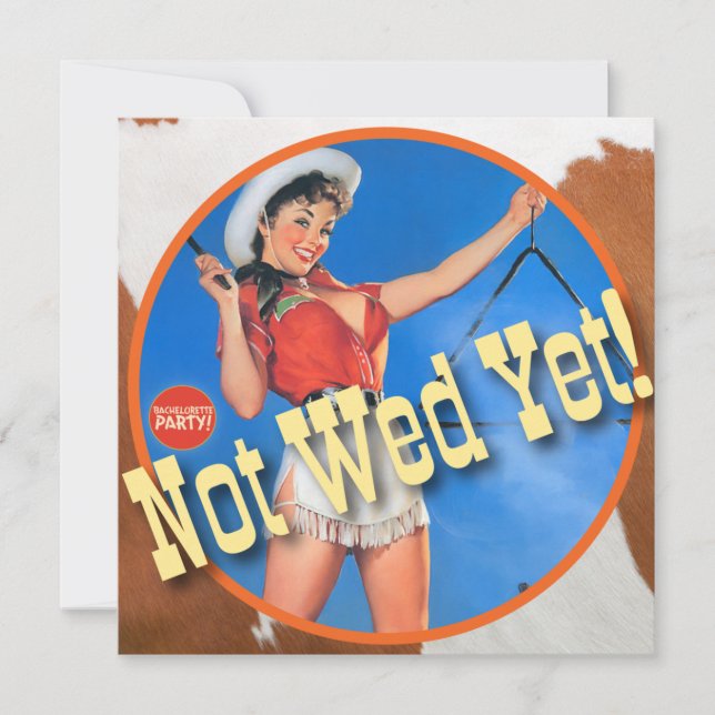 Invitación El Kitsch Bitsch : ¡Cowgirl Todavía No Wed! (Anverso)