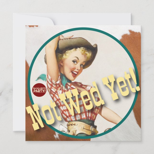 Invitación El Kitsch Bitsch : ¡Cowgirl Todavía No Wed! (Anverso)