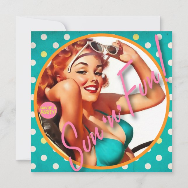 Invitación El kitsch Bitsch: Diversión de Sun "n" (Anverso)