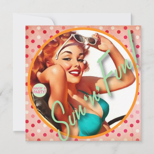 Invitación El kitsch Bitsch: Diversión de Sun "n" (Anverso)