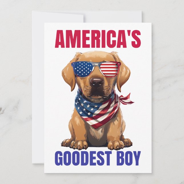 Invitación El Labrador más bueno de América (Anverso)
