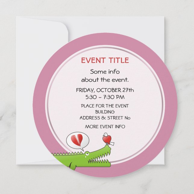 Invitación El lagarto en el amor (Reverso)