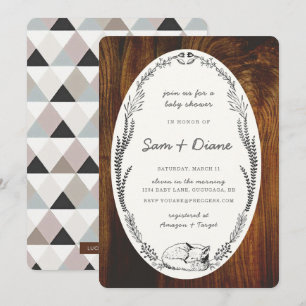 Invitación El laurel Baby Shower del Fox invita