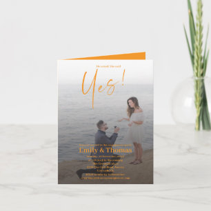 Invitación Él le pidió matrimonio, ella dijo que sí.