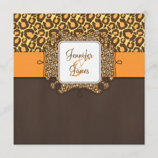 Invitación El leopardo anaranjado de Brown mancha la