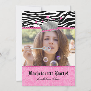 Invitación El leopardo coronario del partido Bachelorette el 