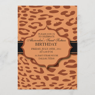 Invitación El leopardo - inusual - cumpleaños invita