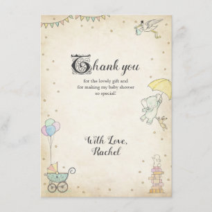 Invitación El libro Baby Shower de la historia le agradece