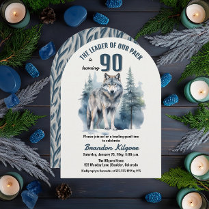 Invitación El líder de nuestra fiesta de cumpleaños número 90
