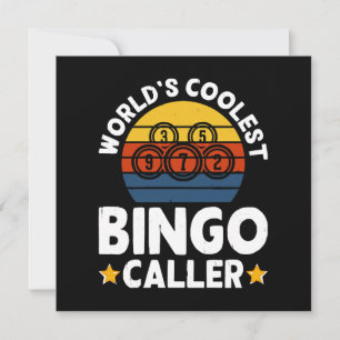 Invitación El llamador de bingo más genial del mundo