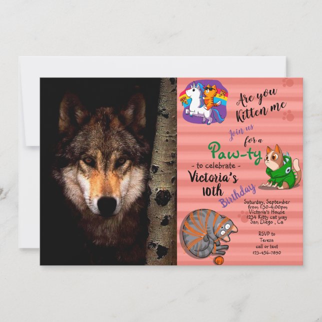 Invitación El lobo fantasma (Anverso)