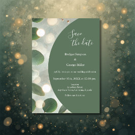 Invitación el lujoso Sage Green Eucalyptus seguro el Boda de