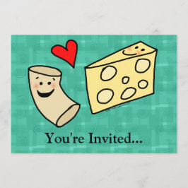 Invitación El mac ama el queso, macarrones lindos divertidos