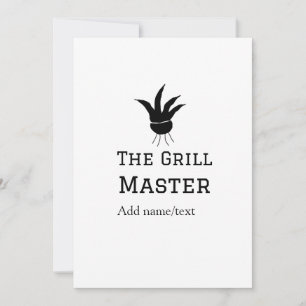 Invitación El maestro de la parrilla agregue el nombre de la 