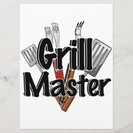 Invitación El Maestro Grill con herramientas de barbacoa