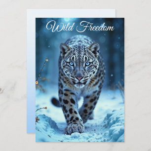 Invitación El majestuoso depredador de ojos azules del leopar