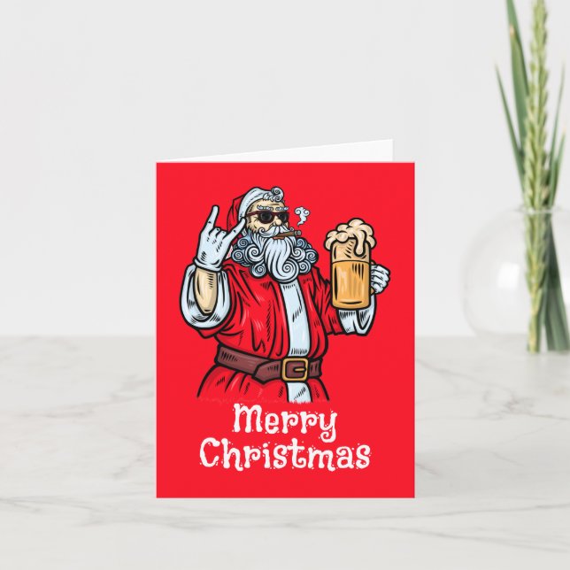Invitación El mal Papá Noel, el rock, la cerveza y el cigarro (Anverso)