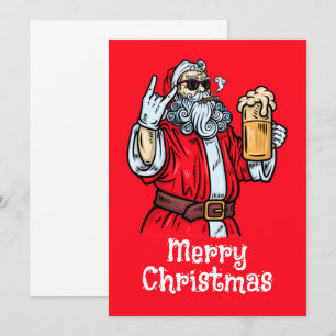 Invitación El mal Papá Noel, el rock, la cerveza y el cigarro