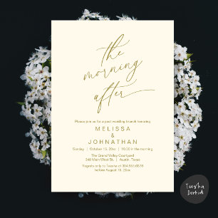 Invitación El Mañana Después, Brunch Romántico Post Boda
