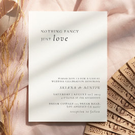 Invitación El manuscrito minimalista Nada Más Fina Que Amar A