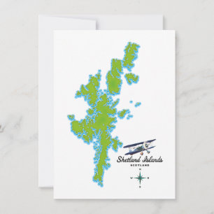 Invitación El mapa de las Islas Shetland