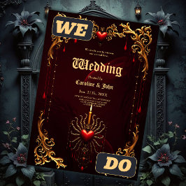 Invitación El maravilloso arte de la elegancia gótica.