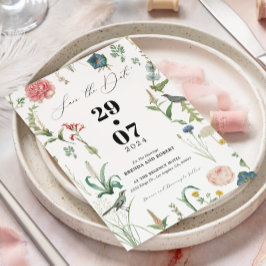 Invitación El Marco De Flores Silvestres Del Jardín Secreto G