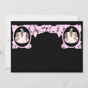 Invitación El marco original de época del Fiesta del té en ro