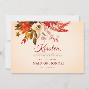 Invitación El Marfil Floral De Esplendor De Otoño Es Mi Mano