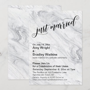 Invitación El mármol se acaba de casar tras la celebración de