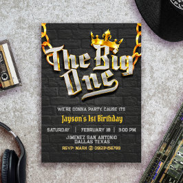 Invitación El más grande - Hip Hop - 1er cumpleaños