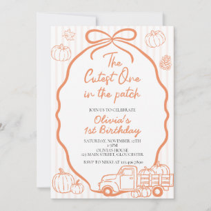 Invitación El más lindo en el parche de calabazas cumpleaños