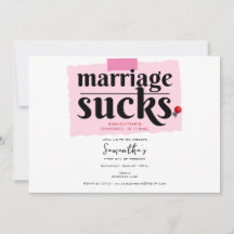 ¡El matrimonio es un asco! Divorcio gracioso Fiest