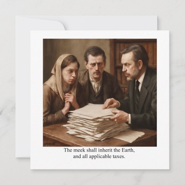 Invitación El meek heredará la Tierra (Anverso)