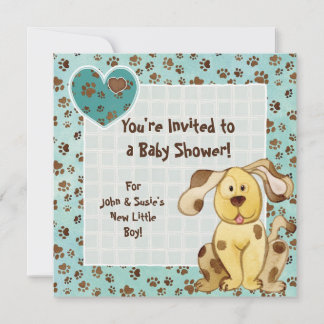 Invitación El mejor amigo de un chico, el tierno Baby Shower