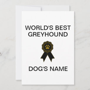 Invitación El mejor diseño de Greyhound en el mundo del perso