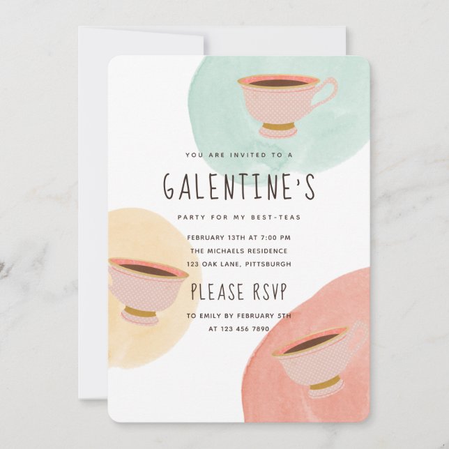 Invitación El mejor Fiesta del día de Galentine (Anverso)