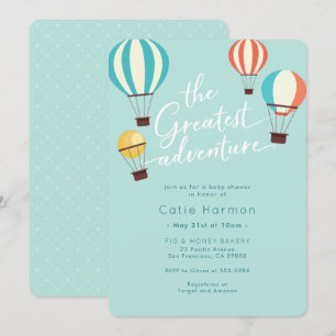 Invitación El mejor globo aerostático de aventura Baby Shower