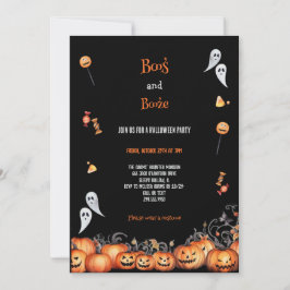 INVITACIÓN EL MEJOR NARANJA Y PARTIDO GRIS HALLOWEEN