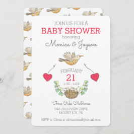 Invitación El mejor pájaro de mamá volando sobre el Nest Baby