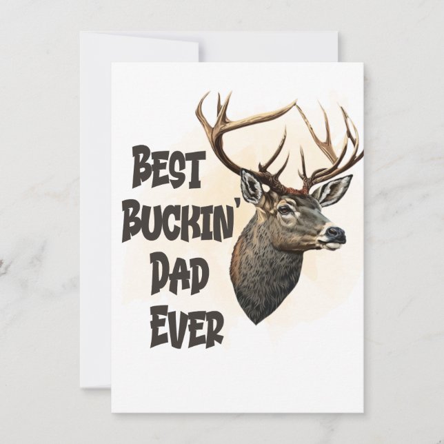 Invitación El mejor papa buckin divertido de la historia (Anverso)