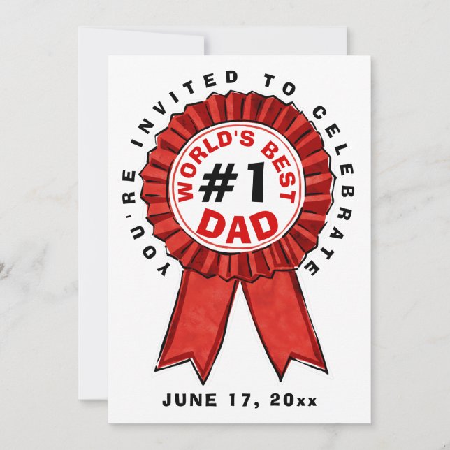 Invitación El mejor papá del mundo (Anverso)