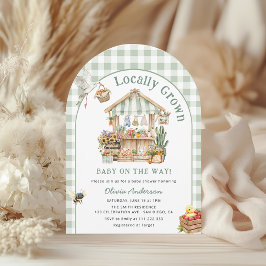 Invitación El mercado de los agricultores de Boho Baby Shower