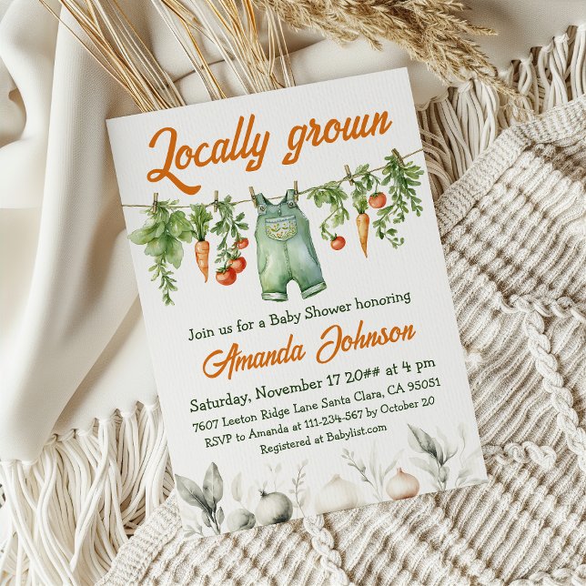 Invitación El mercado de los granjeros de Baby Shower de cose (Subido por el creador)