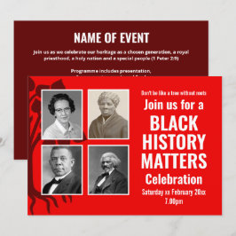 Invitación El mes de la HISTORIA NEGRA moderna importa la fot